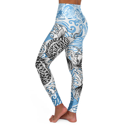 Japanese Pattern High-Waisted Leggings