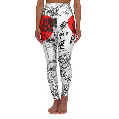 Japanese Pattern High-Waisted Leggings