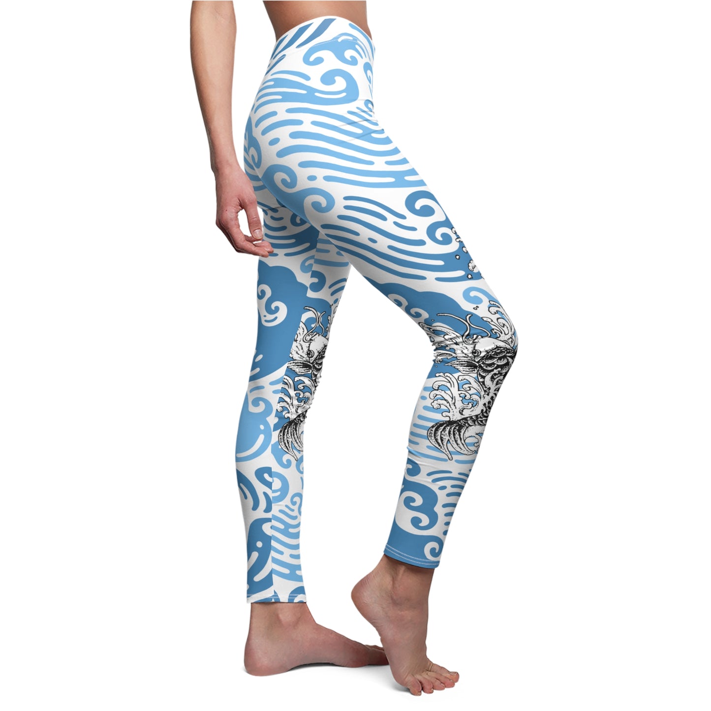 Japanese Pattern High-Waisted Leggings