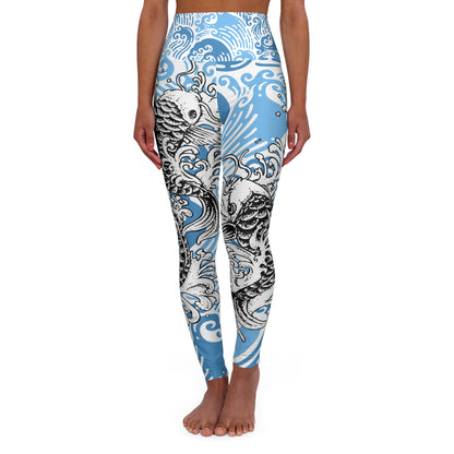 Japanese Pattern High-Waisted Leggings