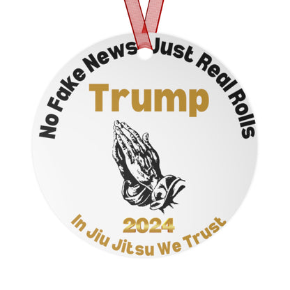 BJJ Christmas Ornament | Trump 2024 Brazilian Jiu-Jitsu Holiday Decor | Grappling-Themed Tree Decoration | Martial Arts Gift