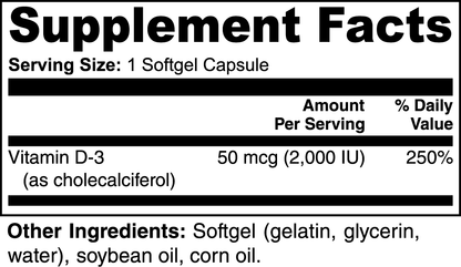 RollStrong - Vitamin D3 2,000 IU