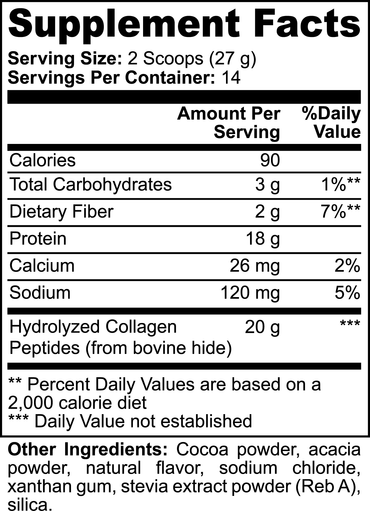 RollRecovery Collagen - Grass-Fed Collagen Peptides Powder (Chocolate)