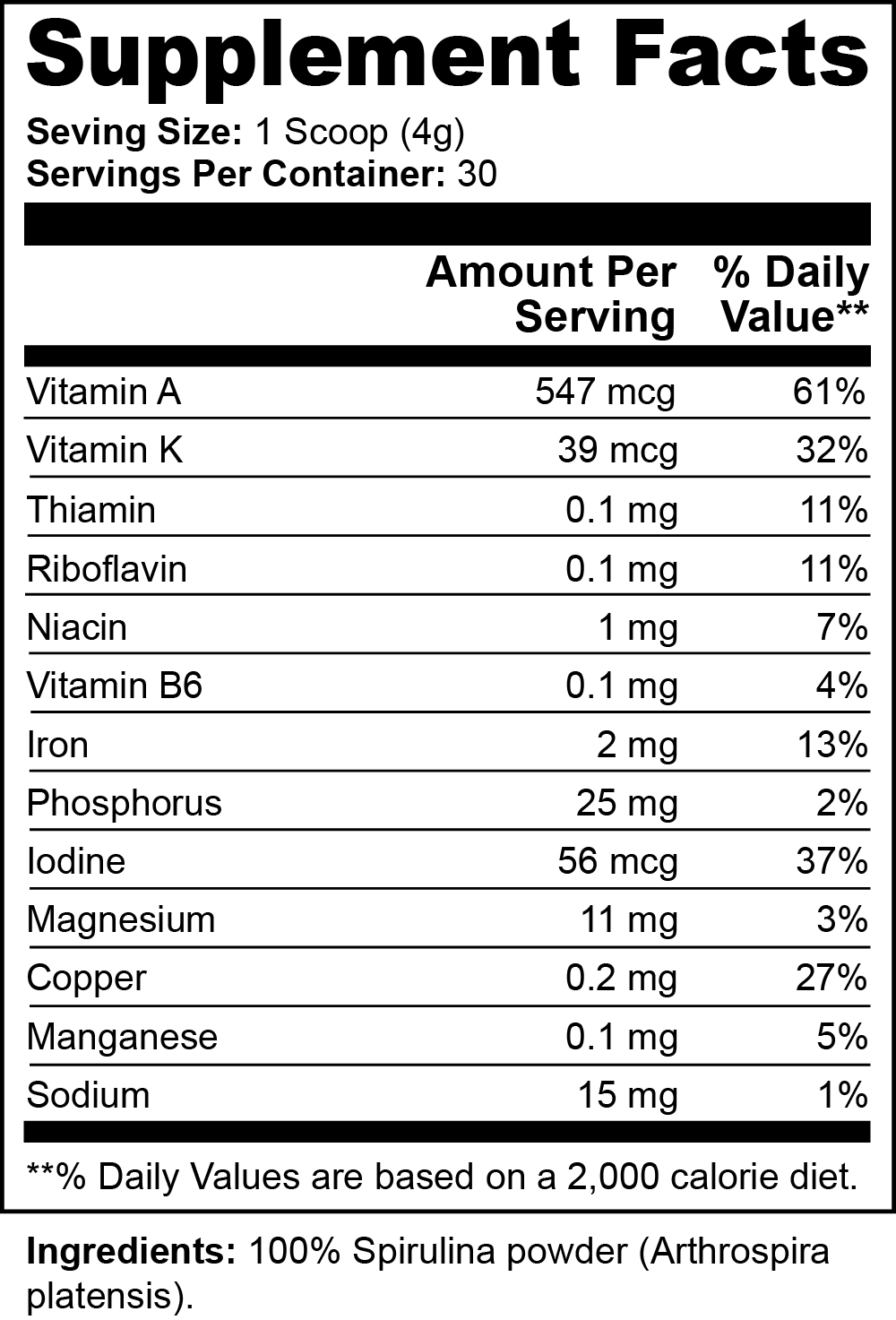 FlowSpriulina Boost - Spirulina Powder