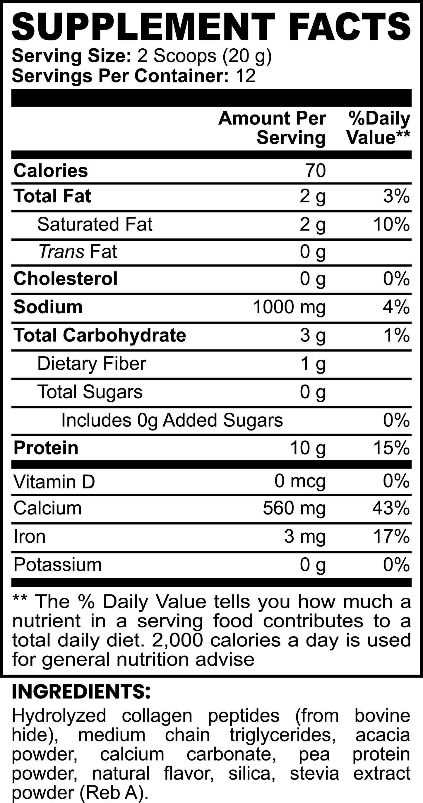 CollagenGrip - Grass-Fed Collagen Creamer (Vanilla)