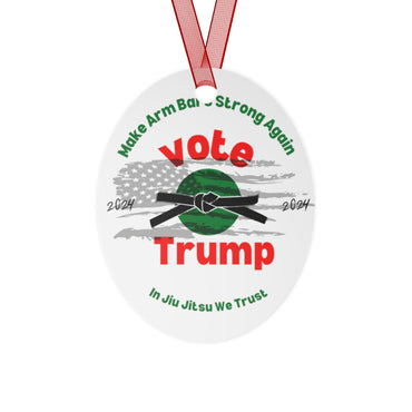 BJJ Christmas Ornament | Trump 2024 Brazilian Jiu-Jitsu Holiday Decor | Grappling-Themed Tree Decoration | Martial Arts Gift