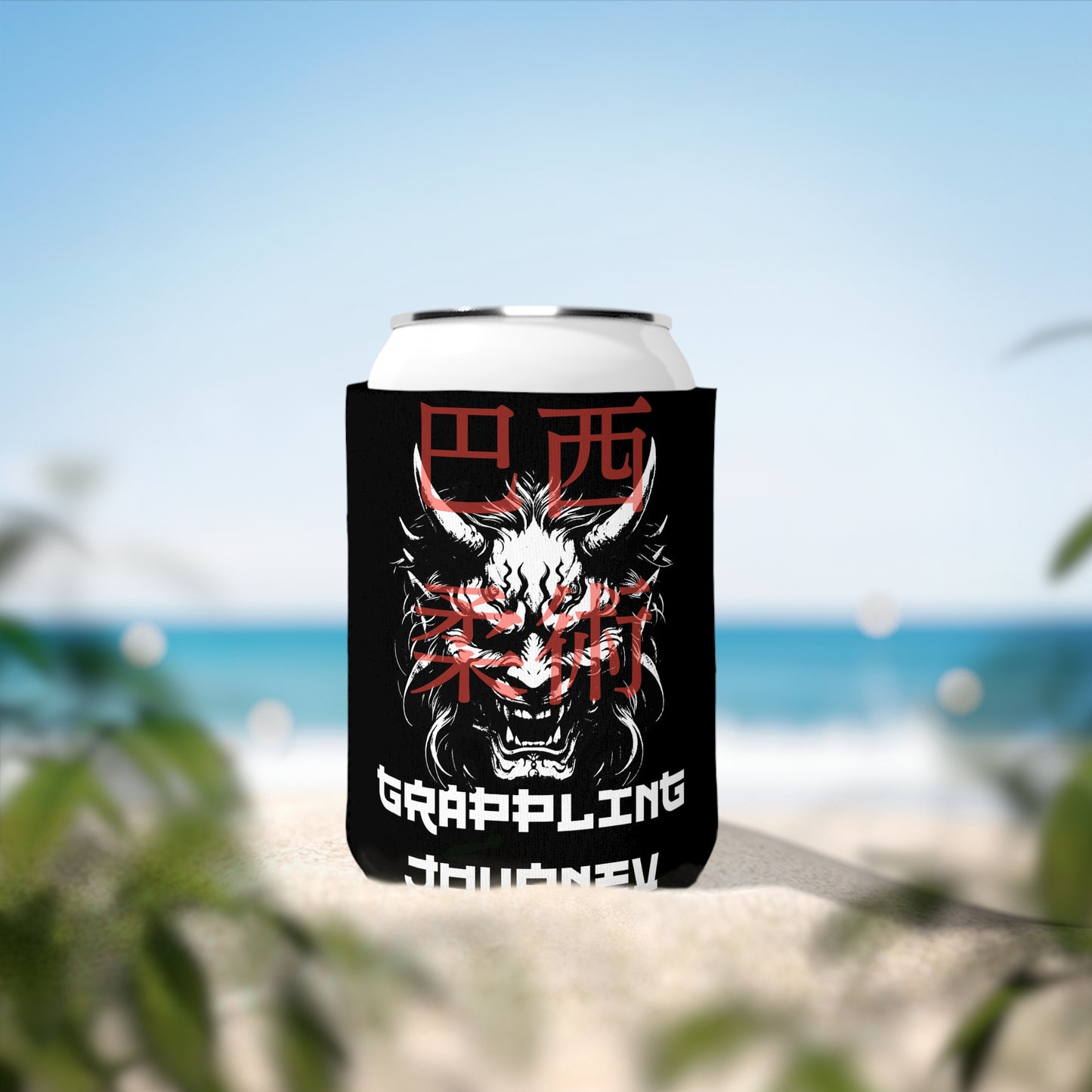 Japanese & BJJ Themed Can Cooler Sleeve