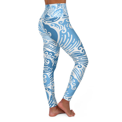 Japanese Pattern High-Waisted Leggings