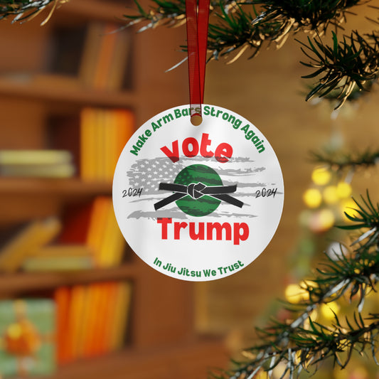 BJJ Christmas Ornament | Trump 2024 Brazilian Jiu-Jitsu Holiday Decor | Grappling-Themed Tree Decoration | Martial Arts Gift